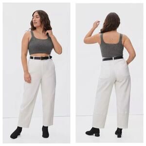 NWT Everlane The Cozy Stretch Tank Size Small Cropped Wool Yak Hair Gray Chic